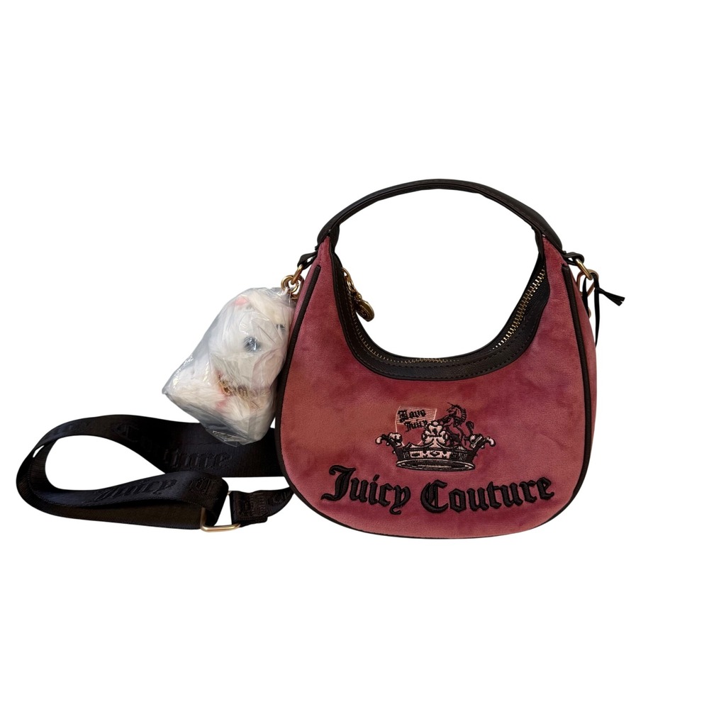 Juicy Couture Juicy Crown Hobo Crossbody Bag in Chateau Rose with  Scottie Dog